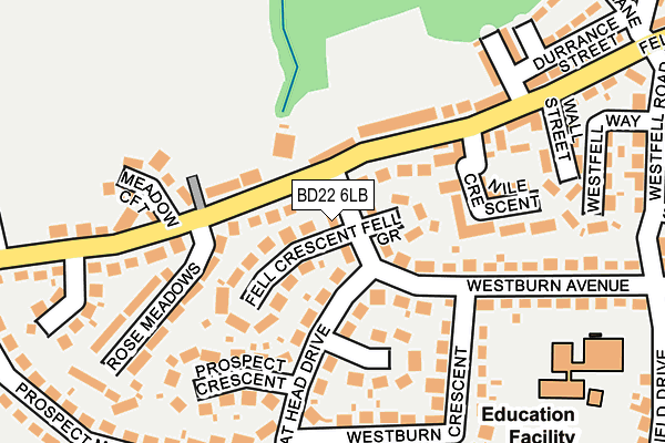 BD22 6LB map - OS OpenMap – Local (Ordnance Survey)