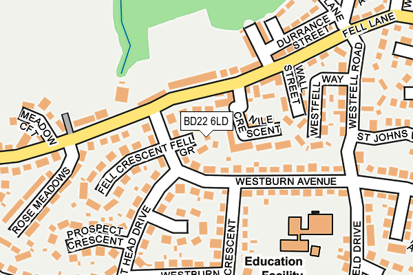 BD22 6LD map - OS OpenMap – Local (Ordnance Survey)