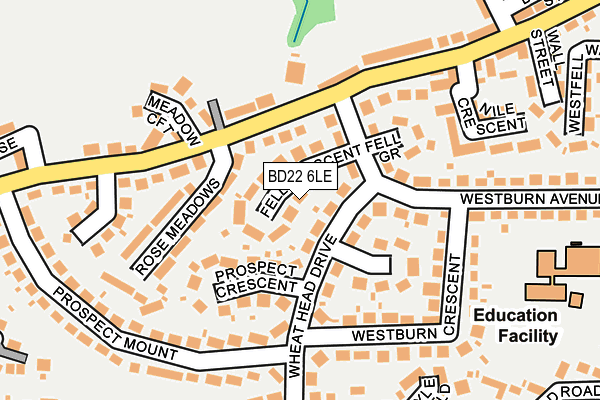 BD22 6LE map - OS OpenMap – Local (Ordnance Survey)