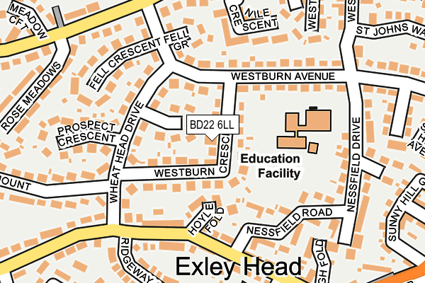BD22 6LL map - OS OpenMap – Local (Ordnance Survey)