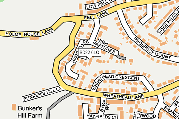 BD22 6LQ map - OS OpenMap – Local (Ordnance Survey)