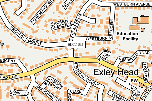 BD22 6LT map - OS OpenMap – Local (Ordnance Survey)