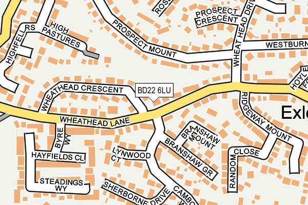 BD22 6LU map - OS OpenMap – Local (Ordnance Survey)