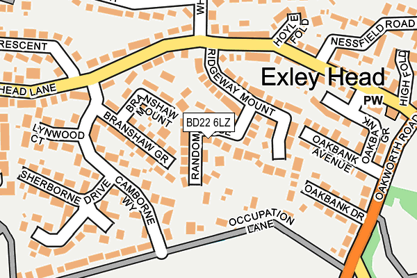 BD22 6LZ map - OS OpenMap – Local (Ordnance Survey)