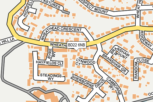 BD22 6NB map - OS OpenMap – Local (Ordnance Survey)