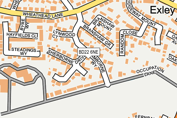 BD22 6NE map - OS OpenMap – Local (Ordnance Survey)