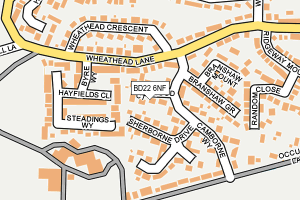 BD22 6NF map - OS OpenMap – Local (Ordnance Survey)
