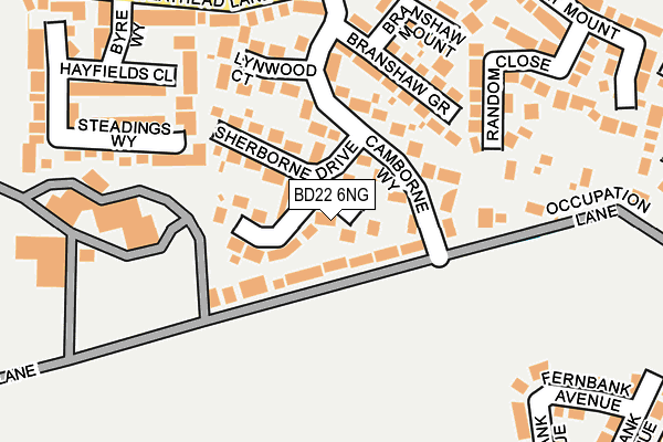 BD22 6NG map - OS OpenMap – Local (Ordnance Survey)