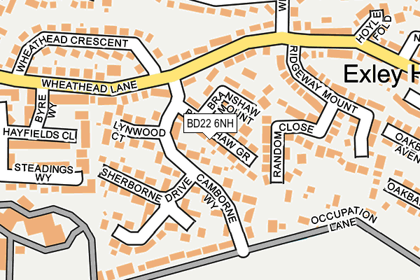 BD22 6NH map - OS OpenMap – Local (Ordnance Survey)