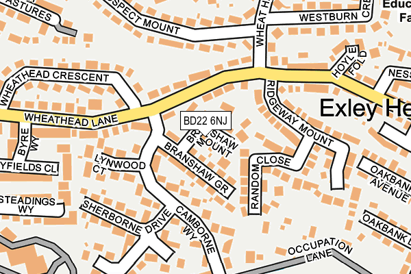 BD22 6NJ map - OS OpenMap – Local (Ordnance Survey)