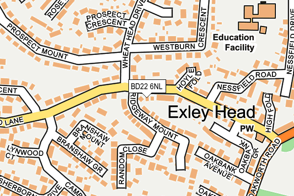 BD22 6NL map - OS OpenMap – Local (Ordnance Survey)