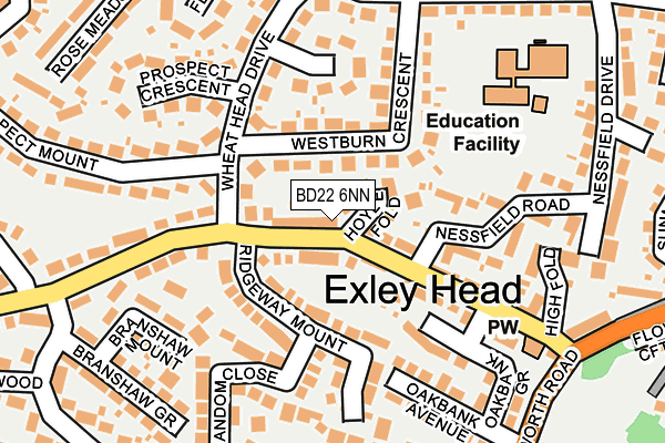 BD22 6NN map - OS OpenMap – Local (Ordnance Survey)