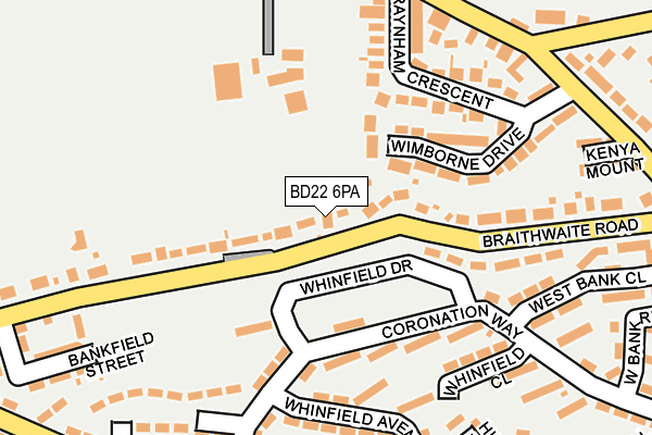 BD22 6PA map - OS OpenMap – Local (Ordnance Survey)