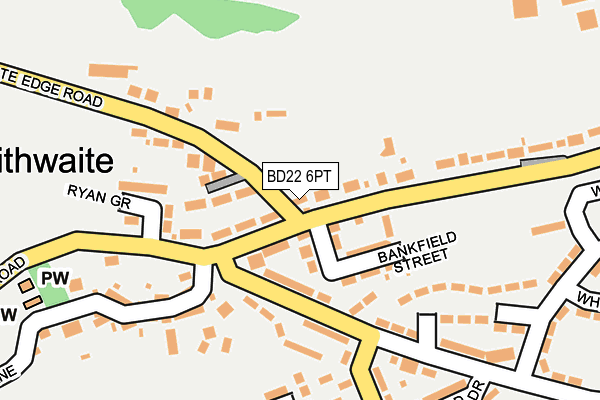 BD22 6PT map - OS OpenMap – Local (Ordnance Survey)