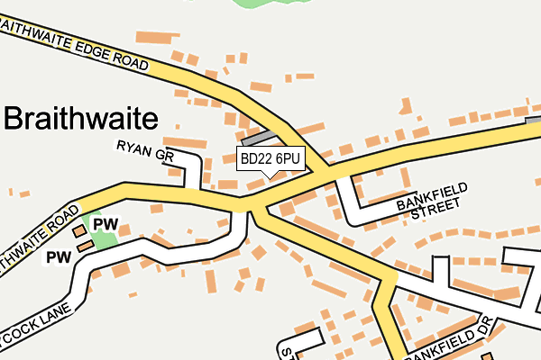 BD22 6PU map - OS OpenMap – Local (Ordnance Survey)