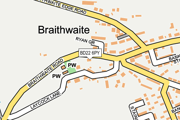 BD22 6PY map - OS OpenMap – Local (Ordnance Survey)