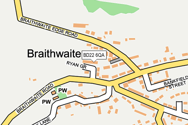 BD22 6QA map - OS OpenMap – Local (Ordnance Survey)