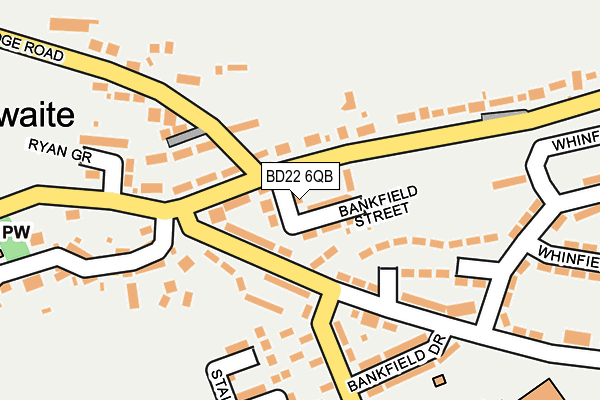 BD22 6QB map - OS OpenMap – Local (Ordnance Survey)