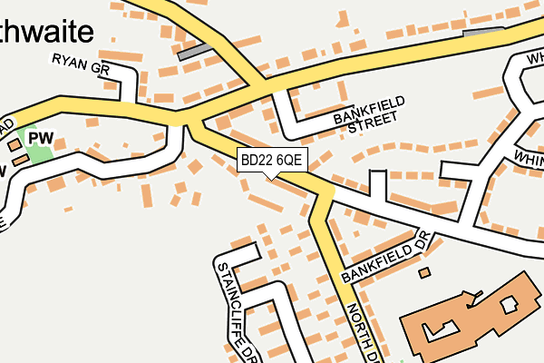 BD22 6QE map - OS OpenMap – Local (Ordnance Survey)