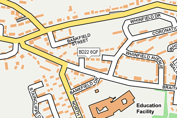 BD22 6QF map - OS OpenMap – Local (Ordnance Survey)