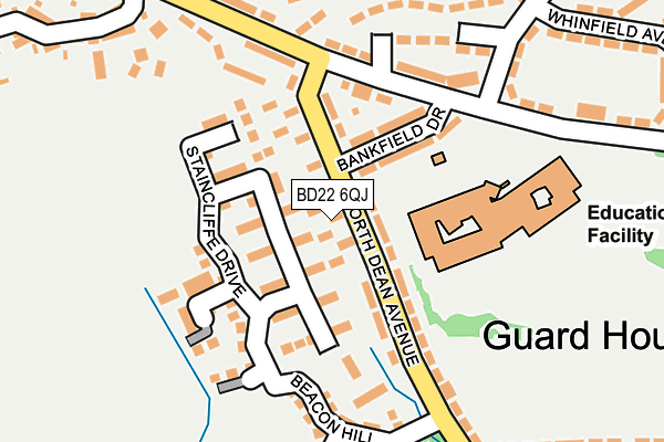 BD22 6QJ map - OS OpenMap – Local (Ordnance Survey)