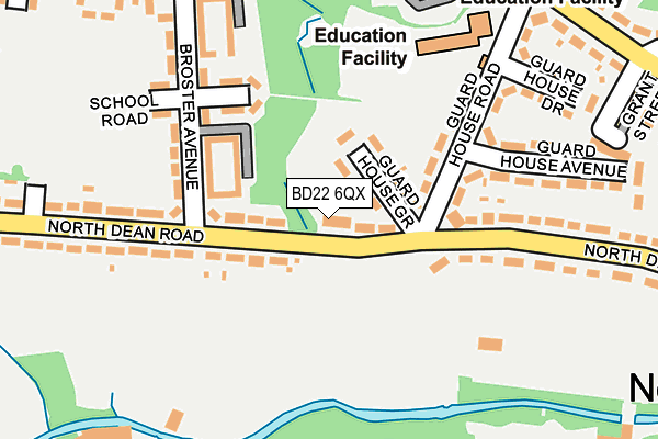 BD22 6QX map - OS OpenMap – Local (Ordnance Survey)