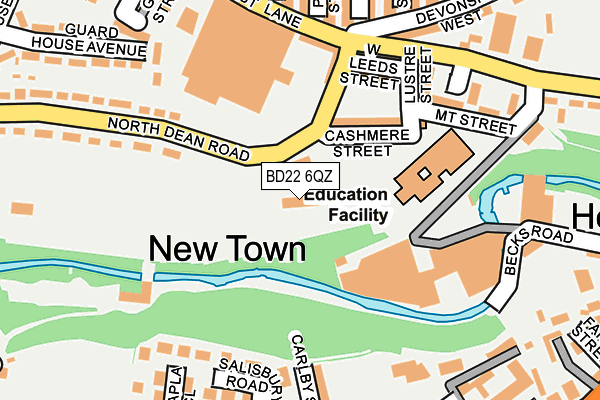 BD22 6QZ map - OS OpenMap – Local (Ordnance Survey)