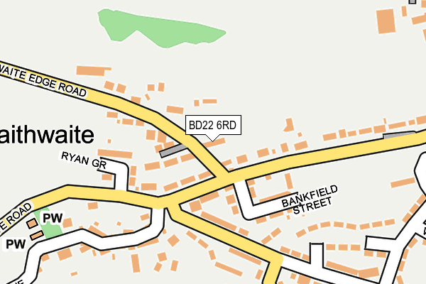 BD22 6RD map - OS OpenMap – Local (Ordnance Survey)