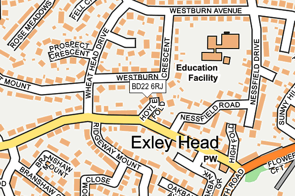 BD22 6RJ map - OS OpenMap – Local (Ordnance Survey)