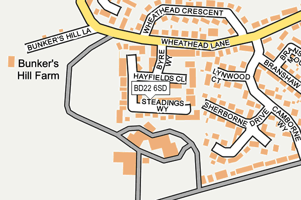 BD22 6SD map - OS OpenMap – Local (Ordnance Survey)