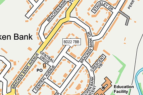 BD22 7BB map - OS OpenMap – Local (Ordnance Survey)