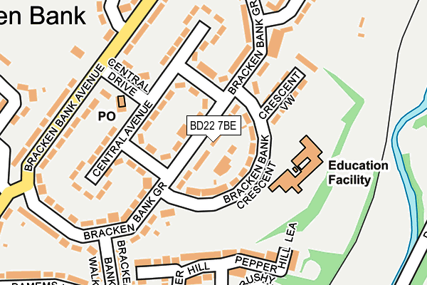 BD22 7BE map - OS OpenMap – Local (Ordnance Survey)