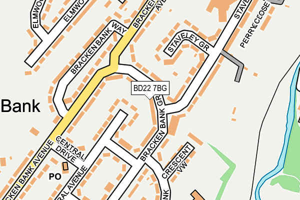 BD22 7BG map - OS OpenMap – Local (Ordnance Survey)