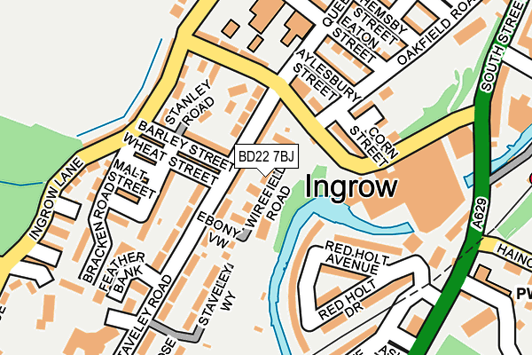 BD22 7BJ map - OS OpenMap – Local (Ordnance Survey)