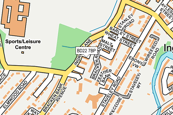 BD22 7BP map - OS OpenMap – Local (Ordnance Survey)