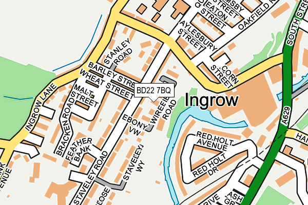 BD22 7BQ map - OS OpenMap – Local (Ordnance Survey)