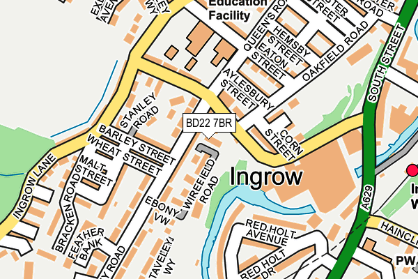 BD22 7BR map - OS OpenMap – Local (Ordnance Survey)