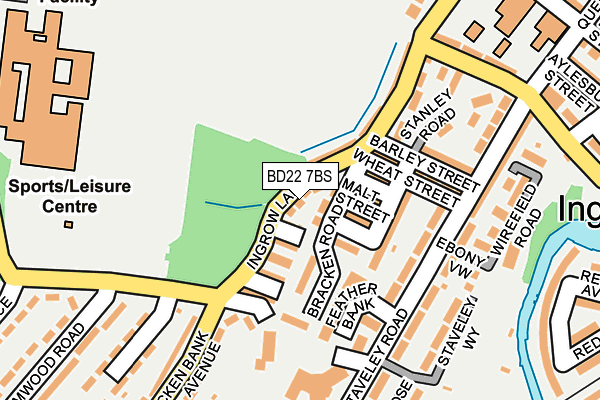 BD22 7BS map - OS OpenMap – Local (Ordnance Survey)