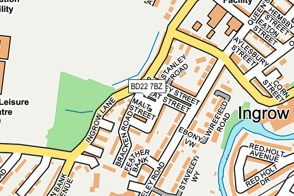 BD22 7BZ map - OS OpenMap – Local (Ordnance Survey)