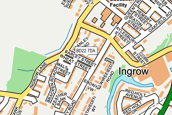 BD22 7DA map - OS OpenMap – Local (Ordnance Survey)