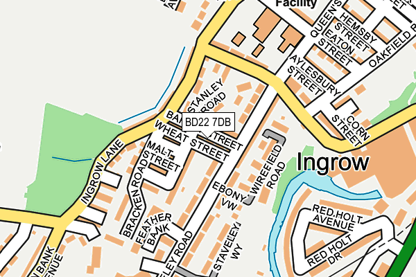 BD22 7DB map - OS OpenMap – Local (Ordnance Survey)