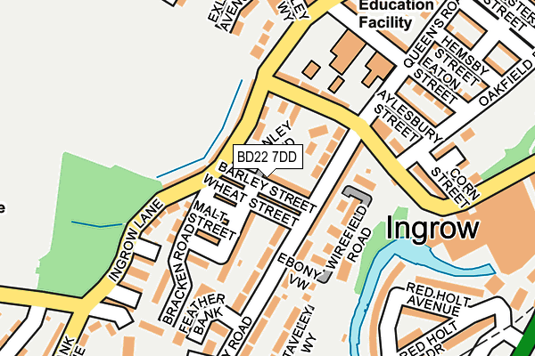 BD22 7DD map - OS OpenMap – Local (Ordnance Survey)