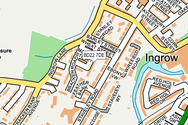 BD22 7DE map - OS OpenMap – Local (Ordnance Survey)