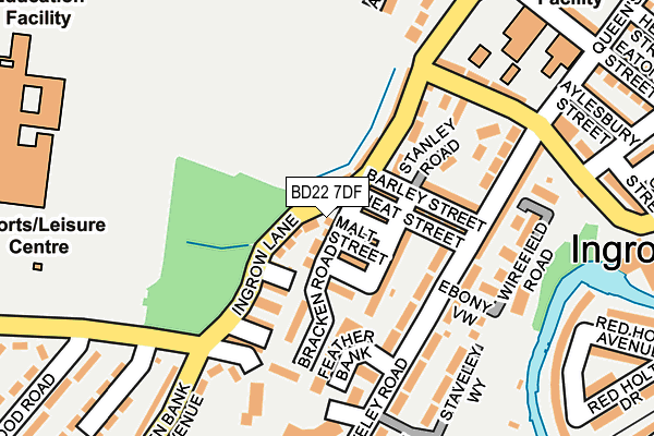 BD22 7DF map - OS OpenMap – Local (Ordnance Survey)