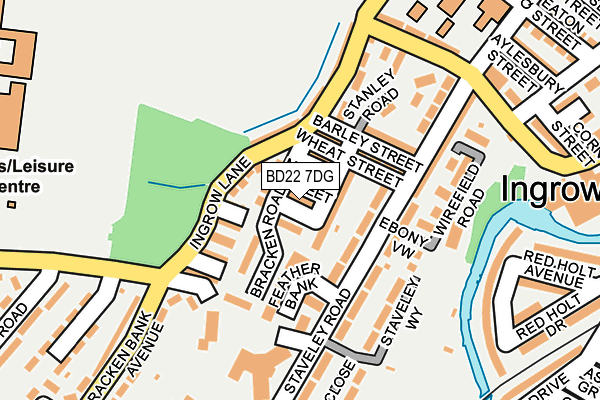 BD22 7DG map - OS OpenMap – Local (Ordnance Survey)