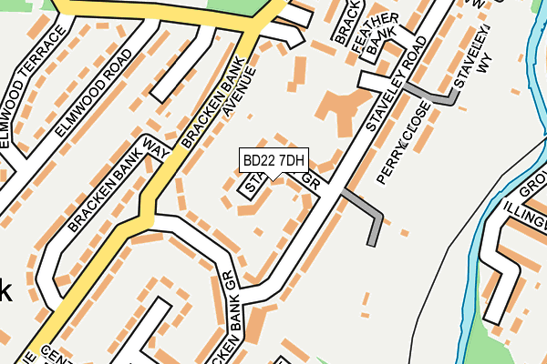 BD22 7DH map - OS OpenMap – Local (Ordnance Survey)