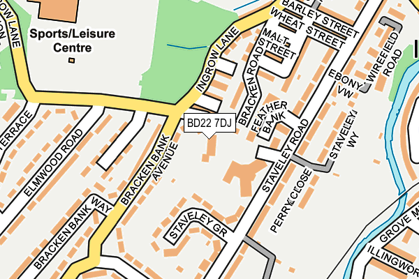 BD22 7DJ map - OS OpenMap – Local (Ordnance Survey)