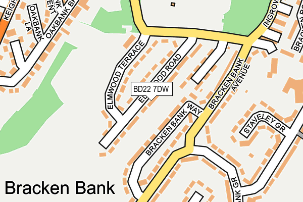 BD22 7DW map - OS OpenMap – Local (Ordnance Survey)