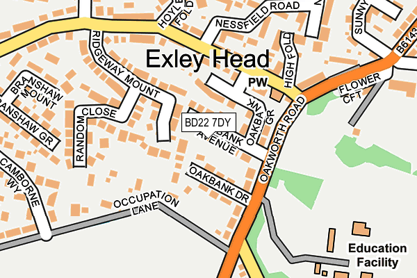 BD22 7DY map - OS OpenMap – Local (Ordnance Survey)