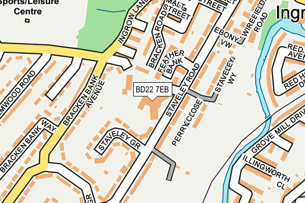 BD22 7EB map - OS OpenMap – Local (Ordnance Survey)